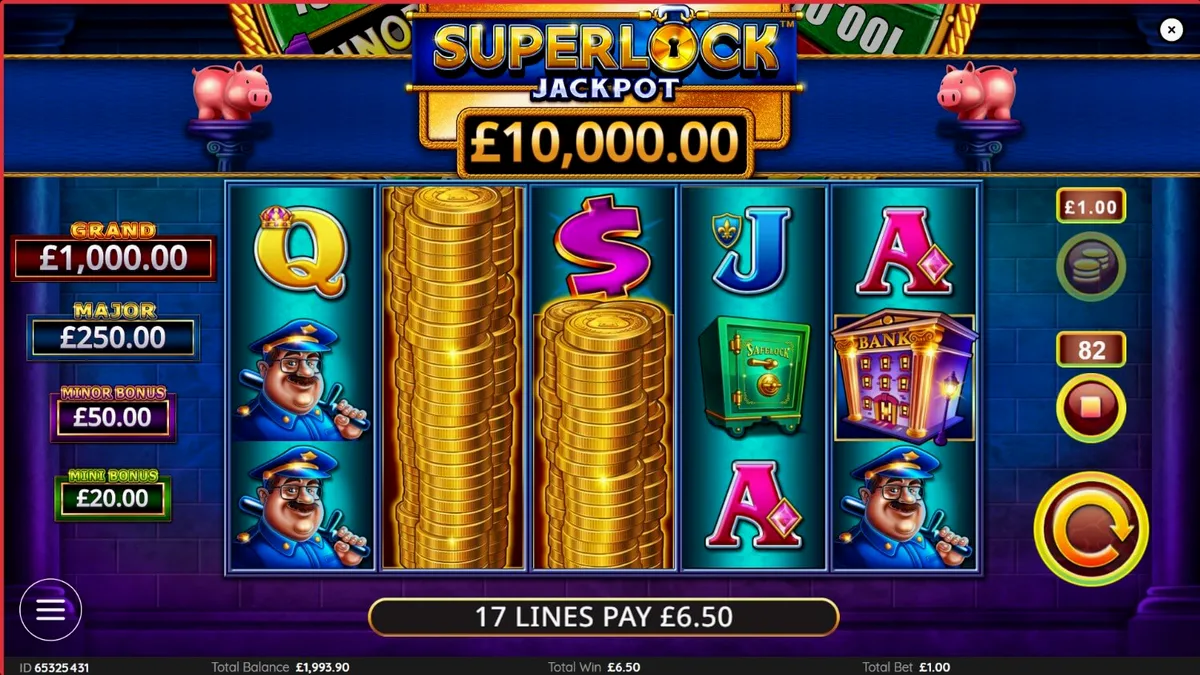 Tampilan visual slot Piggy Bankin’ Super Lock dengan tema brankas emas dan celengan babi mewah